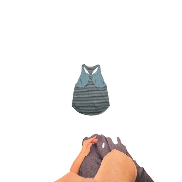 Calia Racerback Striped Tank Top Athletic Running Gym Carrie Underwood Green XL - Picture 6 of 12